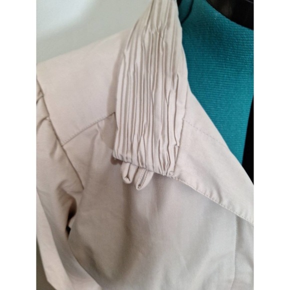 Vintage 80s London Fog Puff Sleeve Overcoat Trench Coat Jacket High Neck 12 - Picture 3 of 9